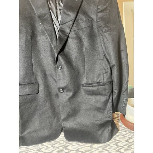 Jos A Bank Jacket XL Black 100% Cashmere Flannel Soft Blazer Sport Coat 44L - Picture 6 of 10